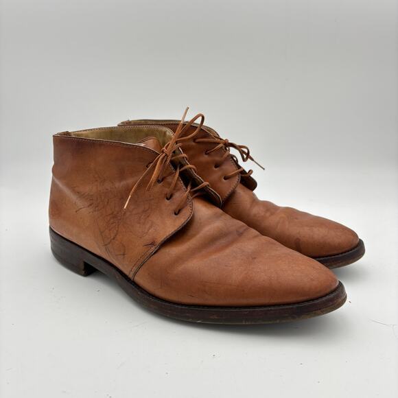 Gucci Brown Leather Desert Chukka Boots Men's 12D - Picture 1 of 13